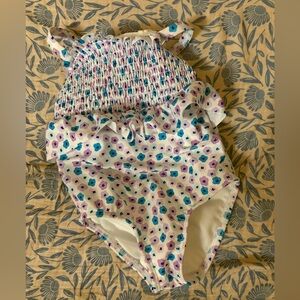 Cat & Jack floral smocked Swimsuit